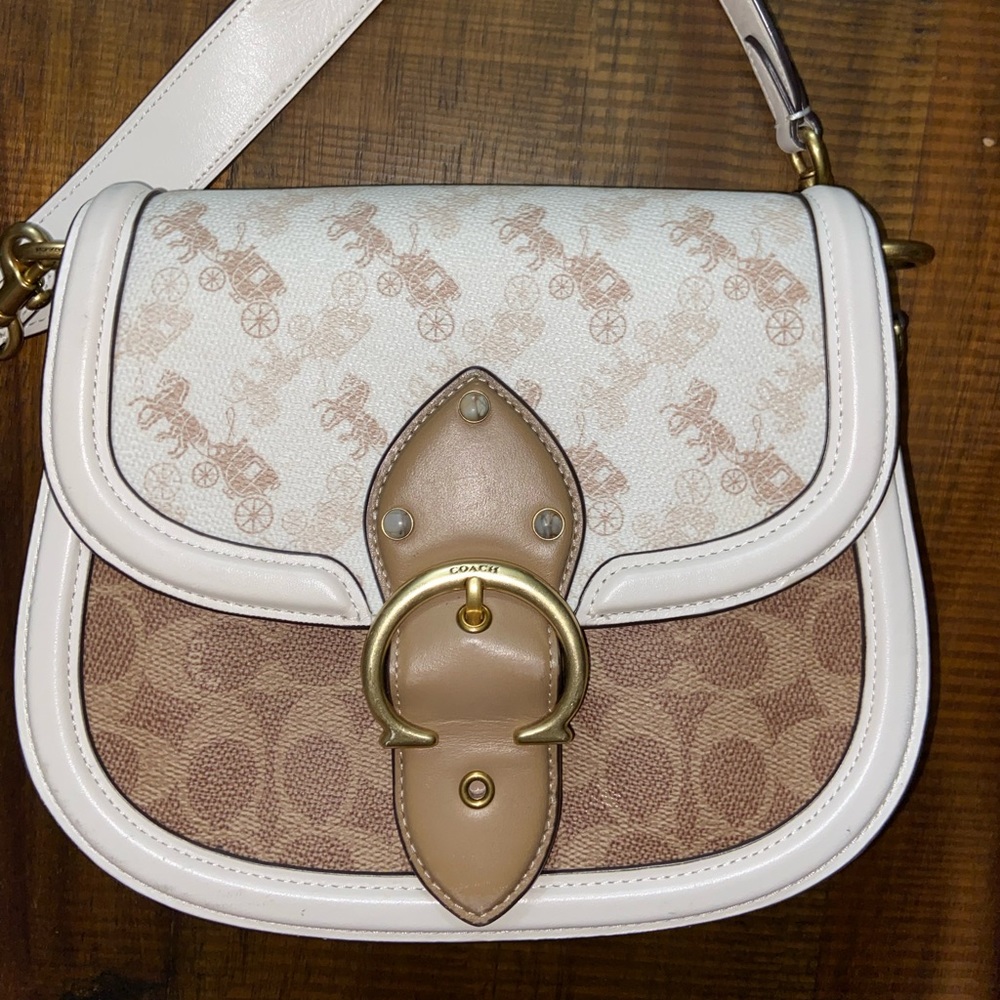 COACH Beat Leather Saddle Bag